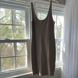 Forever 21 Brown Ribbed Sheath Mini Dress